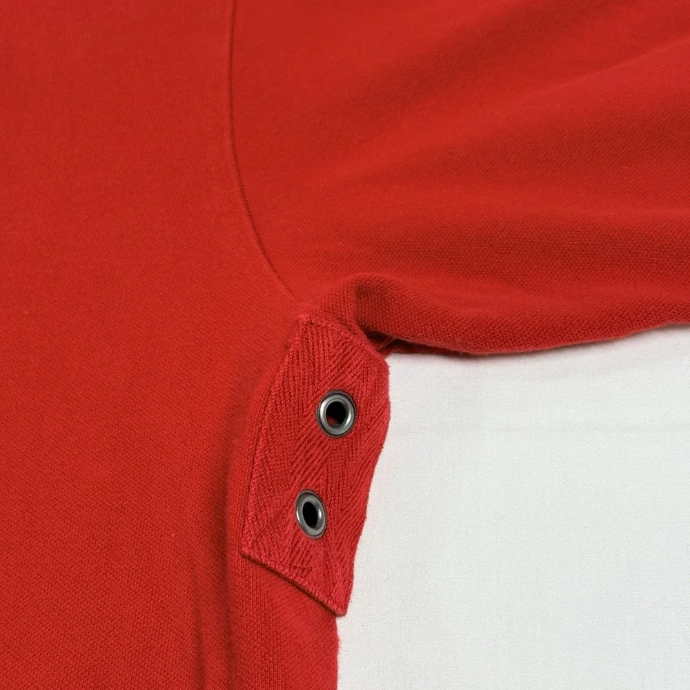 Vintage Polo Ralph Lauren Big Pony Rugby Polo‎ Shirt 2XLT Red Blue Crest Tall